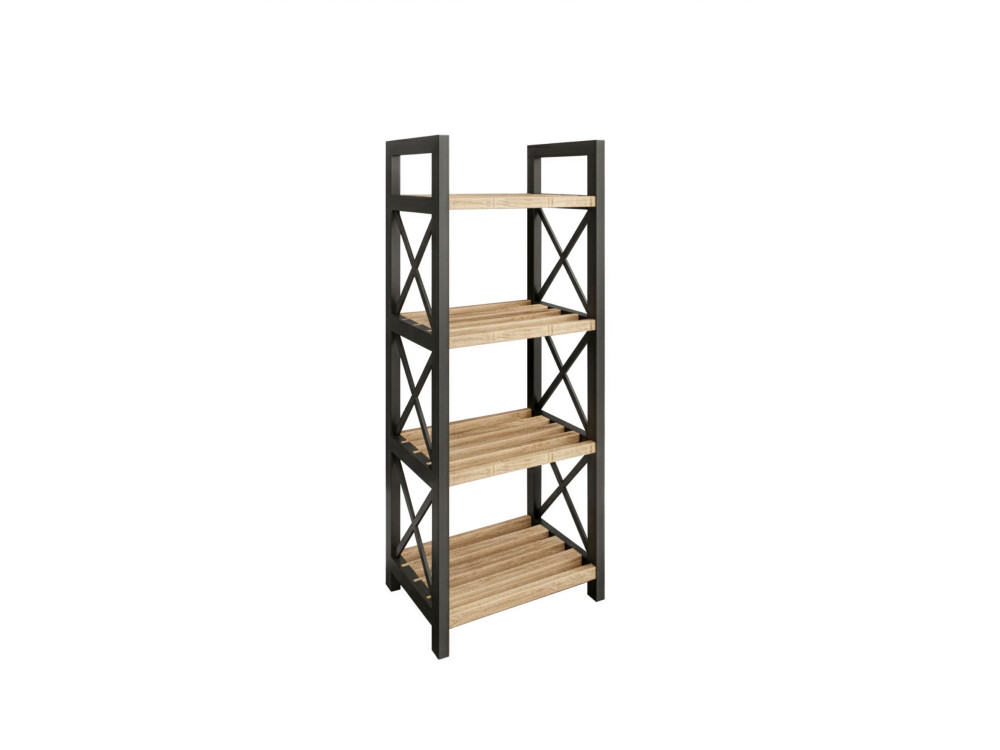 Étagère multifonctionnelle en bois "Mini" - 23 x 18 x 64 cm - Noir