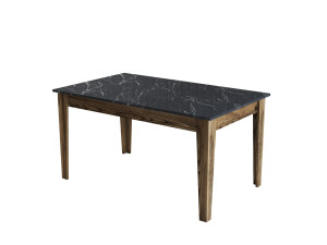 Table de repas en bois "Milan500" - 145 x 88 x 75 cm - Noir