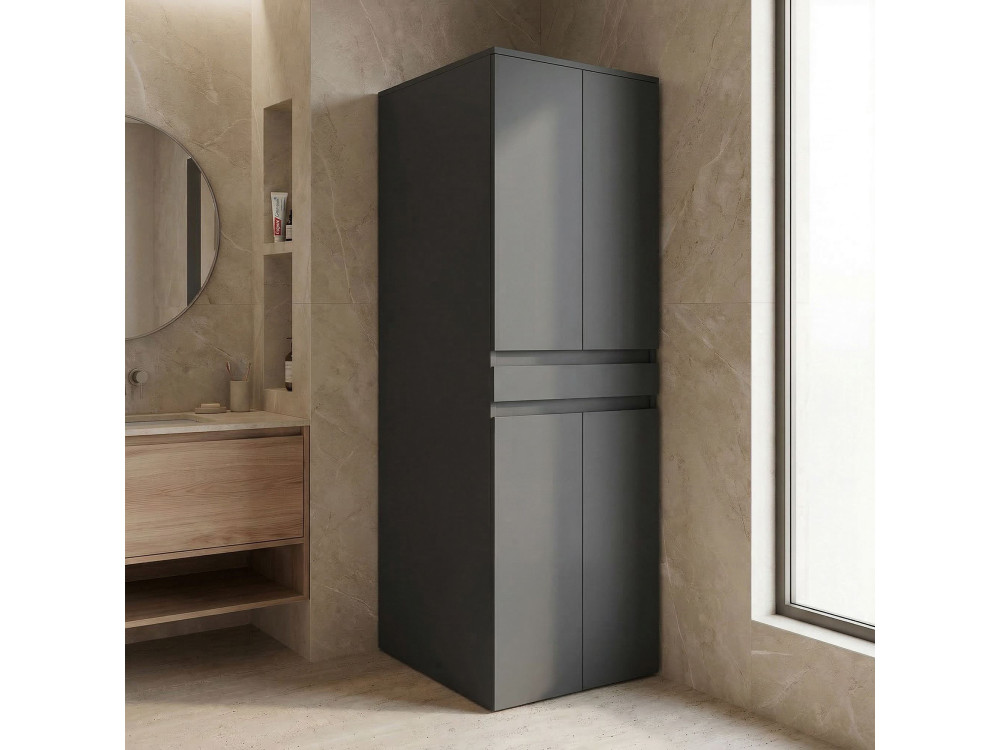 Meuble Machine à Laver "Neve 70" - 70 x 73 x 193 cm - Matte Anthracite