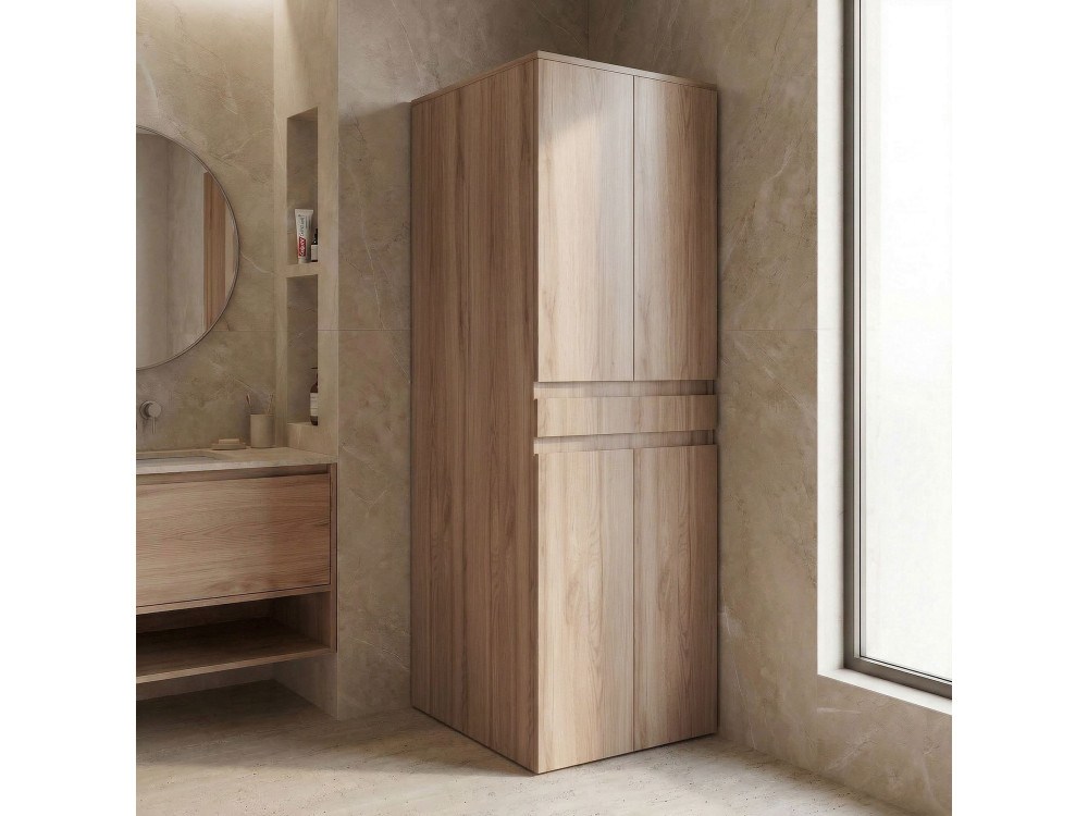 Meuble Machine à Laver "Neve 70" - 70 x 73 x 193 cm - Oak