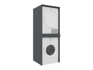 Meuble Machine à Laver "Linfa 70" - 70 x 73 x 193 cm - Matte Anthracite
