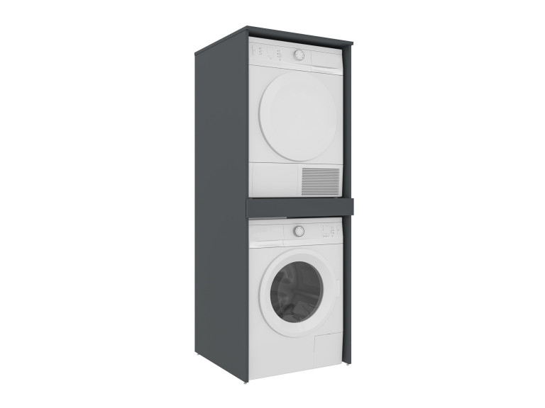 Meuble Machine à Laver "Linfa 70" - 70 x 73 x 193 cm - Matte Anthracite