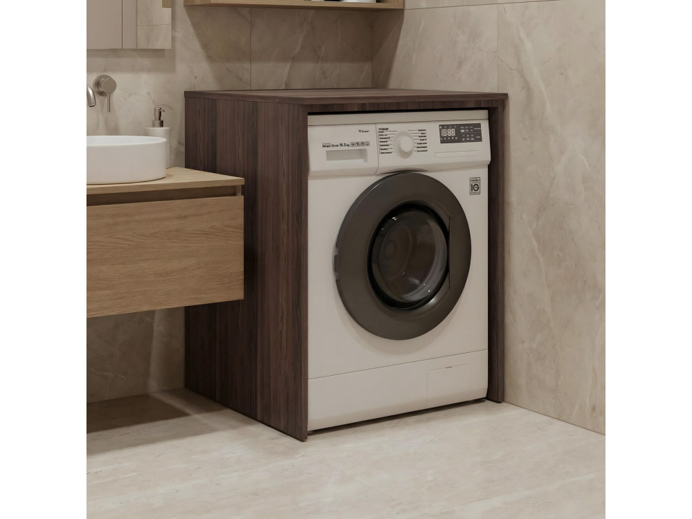 Meuble Machine à Laver "Bosco 70" -  cm - Dark Walnut