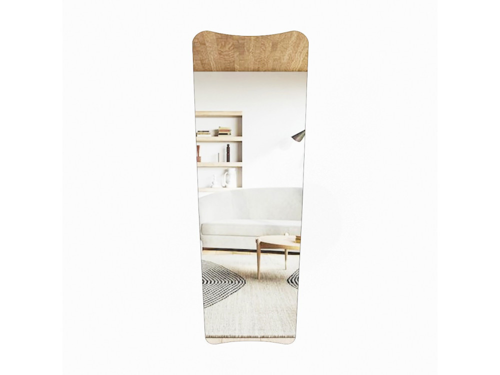 Miroir cheval en bois "Vitros" - 55 x 2 x 150 cm - Transparent