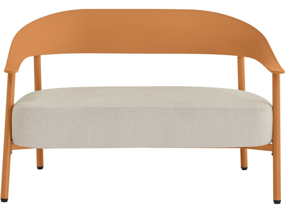 Canapé de jardin en plastique et en métal "Céora" - 2 places - Orange