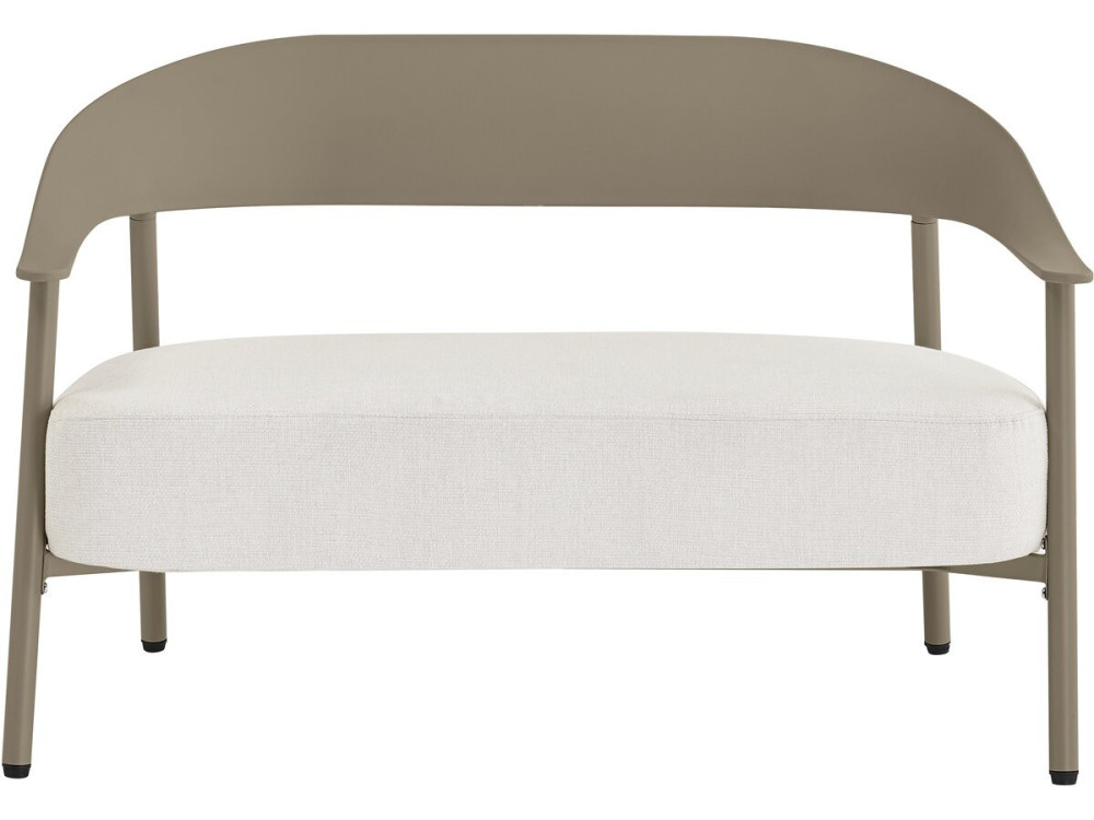 Canapé de jardin en plastique et en métal "Céora" - 2 places - Taupe