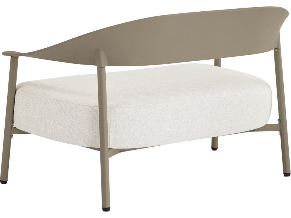 Canapé de jardin en plastique et en métal "Céora" - 2 places - Taupe