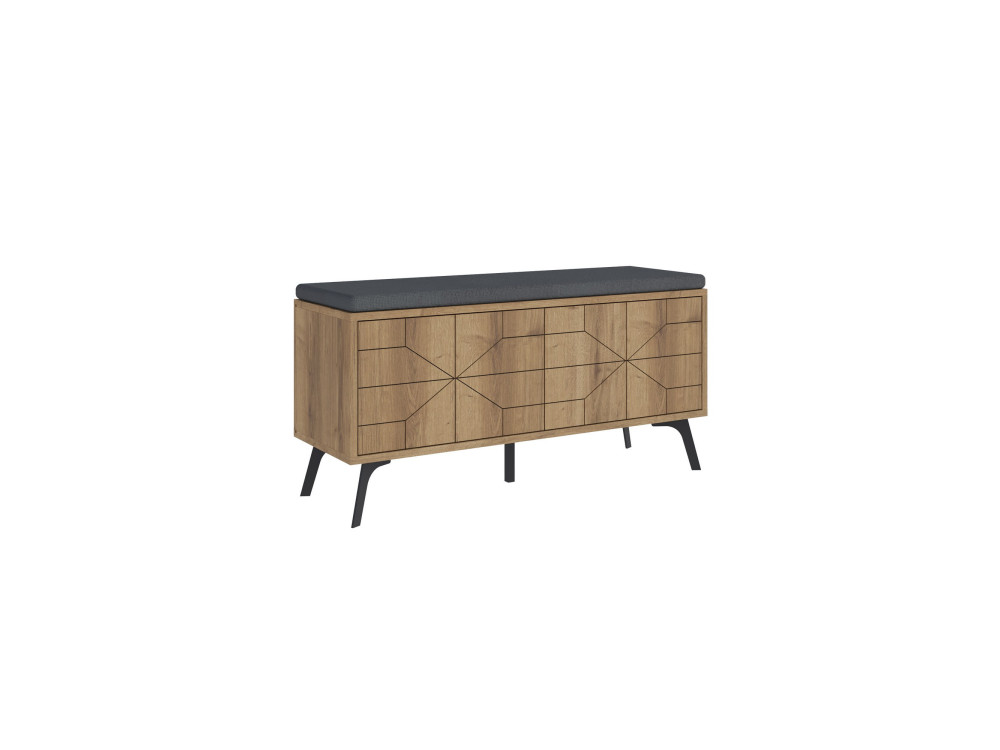 Meuble à chaussures en bois "Dune" - 107 x 35 x 55 cm - Marron