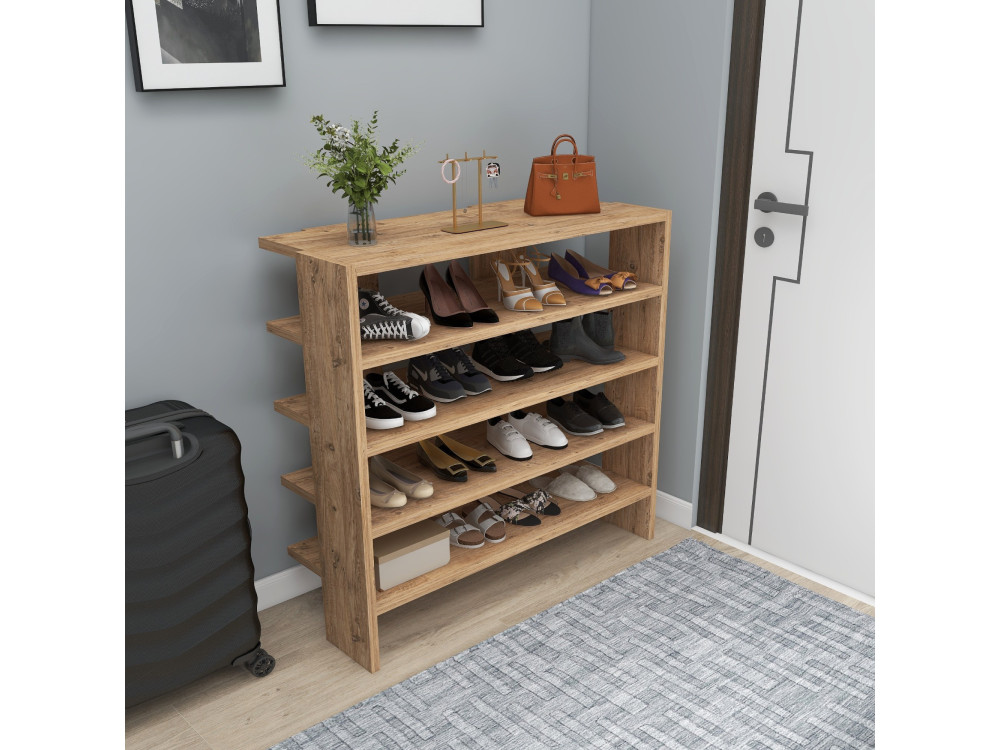 Meuble à chaussures en bois "Sargel " - 75 x 31 x 72 cm - Marron
