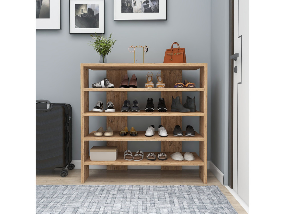Meuble à chaussures en bois "Sargel " - 75 x 31 x 72 cm - Marron