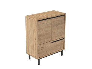 Meuble à chaussures en bois "Calvin" - 74 x 35 x 90 cm - Marron