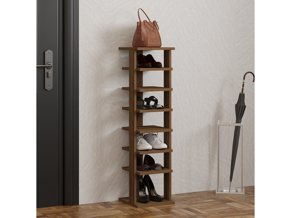 Meuble à chaussures en bois "Ayka" - 30 x 30 x 110 cm - Marron