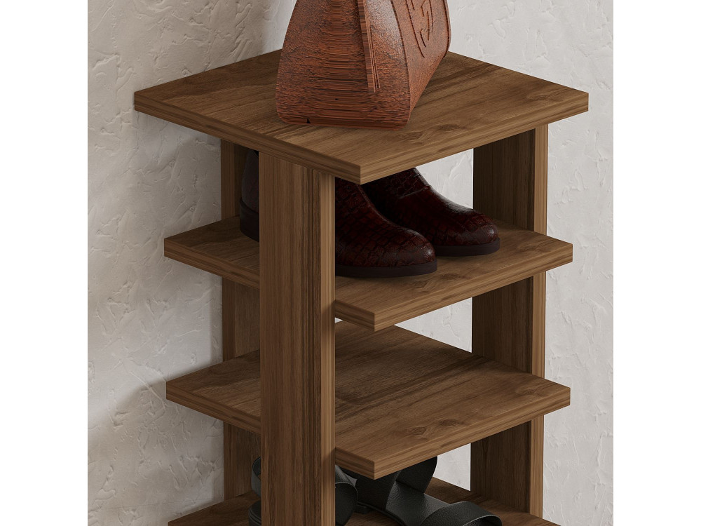 Meuble à chaussures en bois "Ayka" - 30 x 30 x 110 cm - Marron