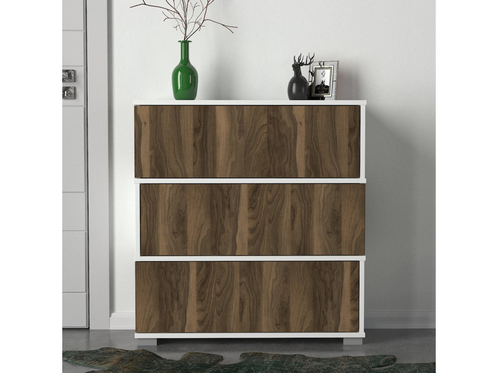 Meuble à chaussures en bois "Napolyon" - 90 x 30 x 93 cm - Marron