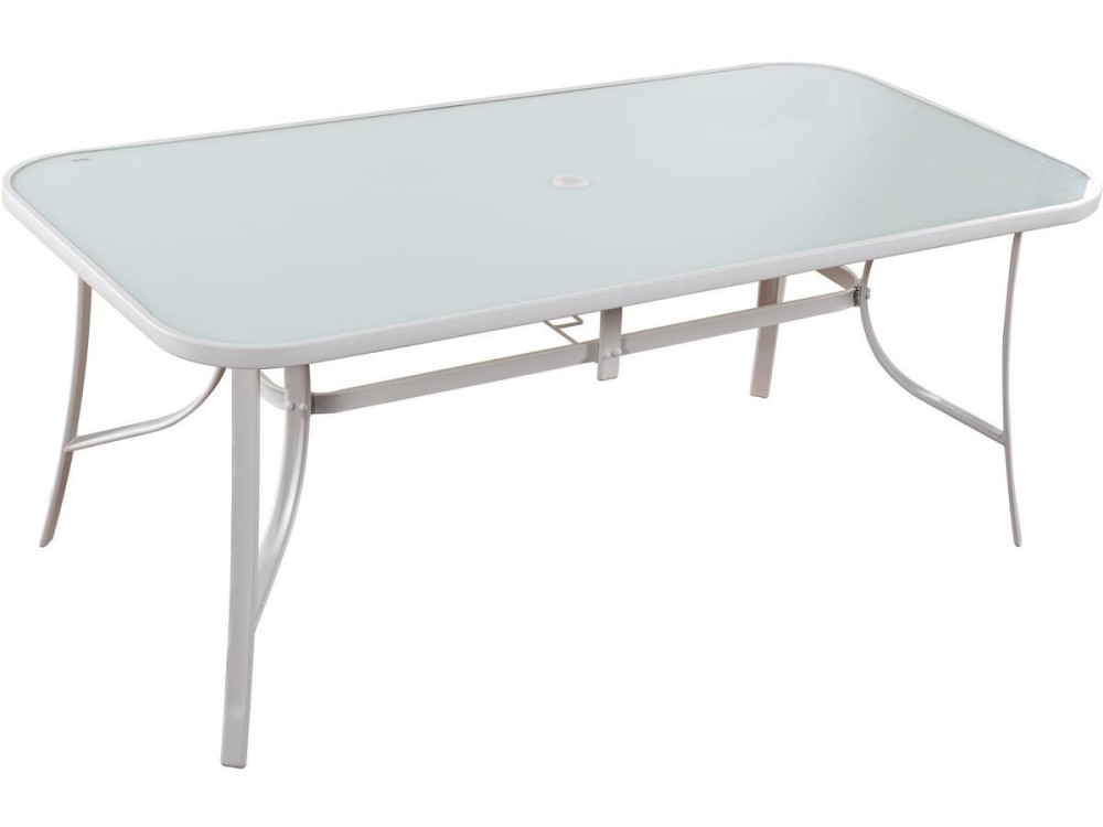 Table et chaises de jardin en textilène "Cordoba XL 180" - Phoenix - 8 places - Taupe