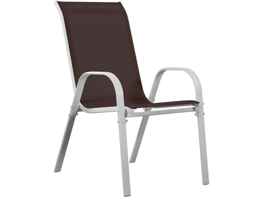 Table et chaises de jardin en textilène "Cordoba" - Phoenix -  6 places - Taupe