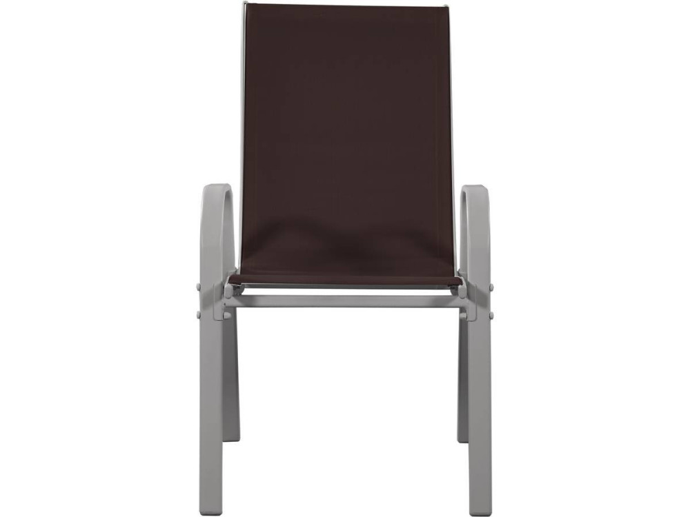 Table et chaises de jardin en textilène "Cordoba" - Phoenix -  6 places - Taupe