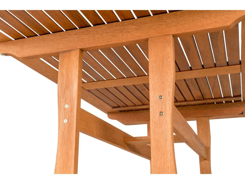 Salon de jardin repas "Séoul" - 1 Table + 8 chaises - Maple - Beige