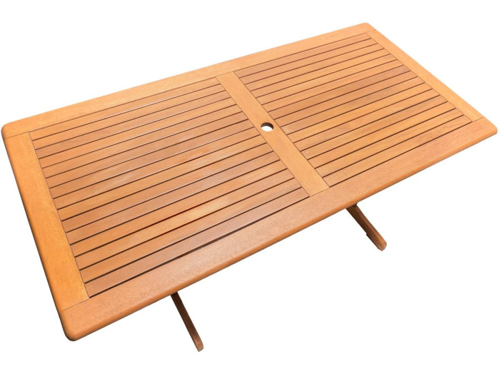 Salon de jardin repas "Séoul" - 1 Table + 8 chaises - Maple - Beige