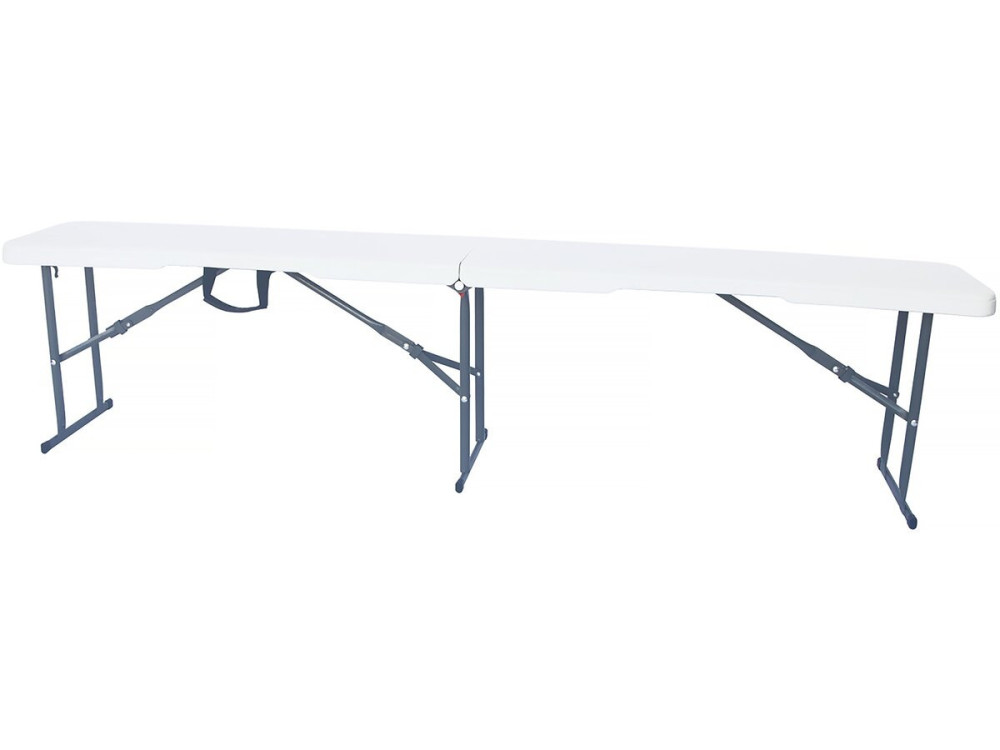 Ensemble Table de jardin pliante + 2 Bancs pliants " Foldy" - Blanc