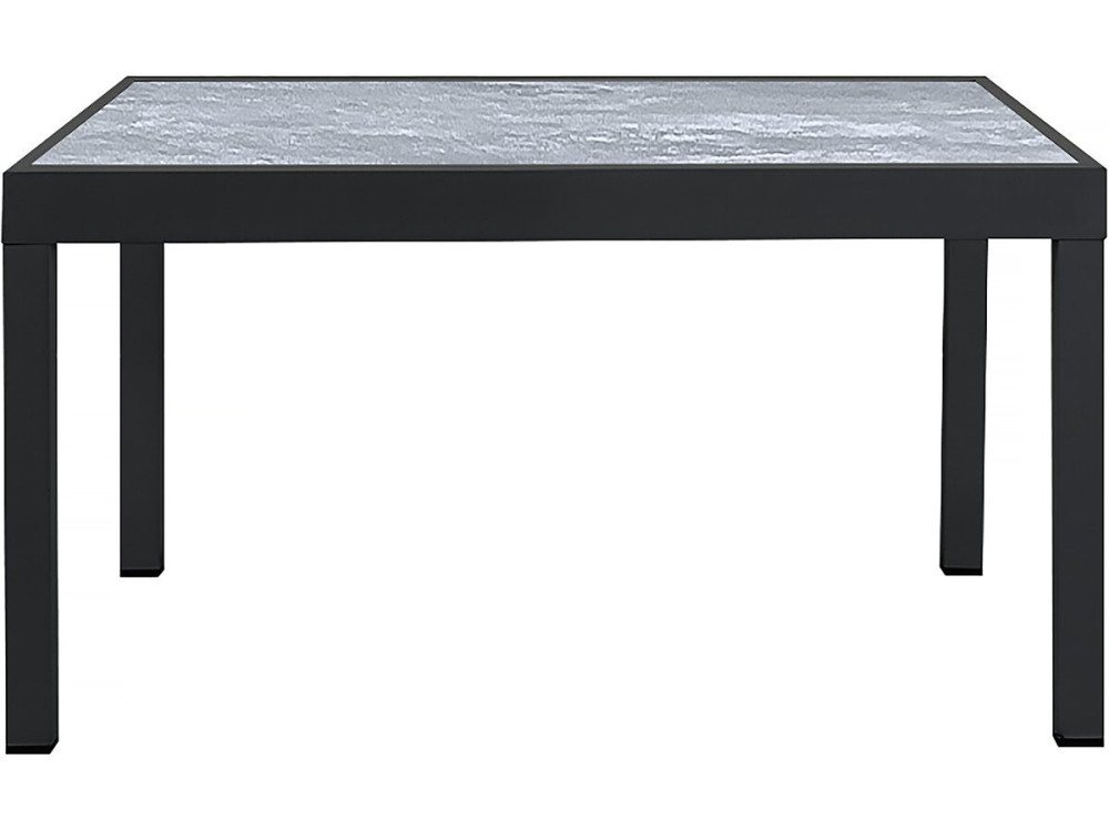 Table extensible et chaises de jardin en aluminium "Lagos" - 140/280 x 90 x 76 cm - 8 places - Gris clair