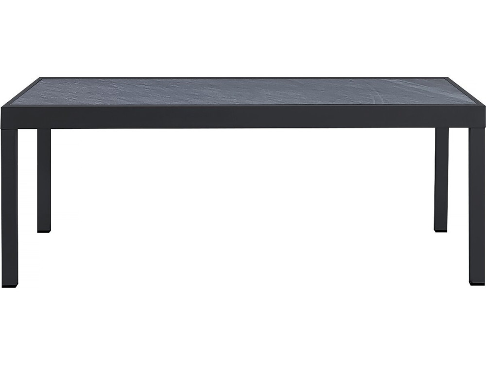 Table extensible et chaises de jardin en aluminium "Lagos" - 200/320 x 105 x 76 cm - 10 chaises - Gris clair