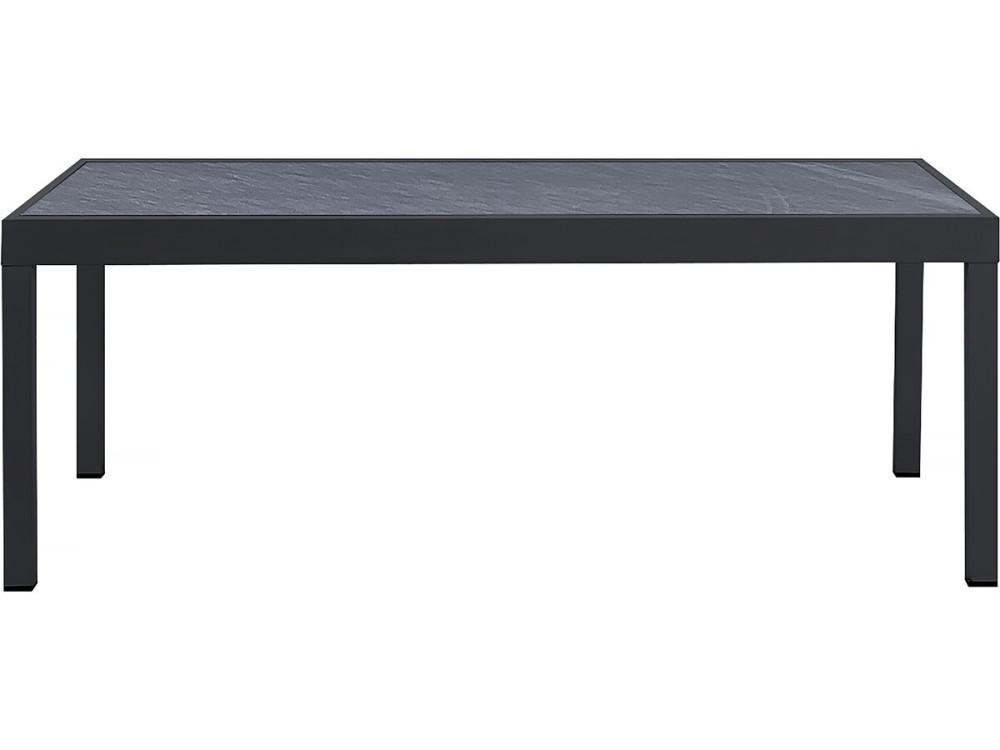 Table extensible et chaises de jardin en aluminium "Lagos" - 200/320 x 105 x 76 cm - 12 chaises - Gris clair