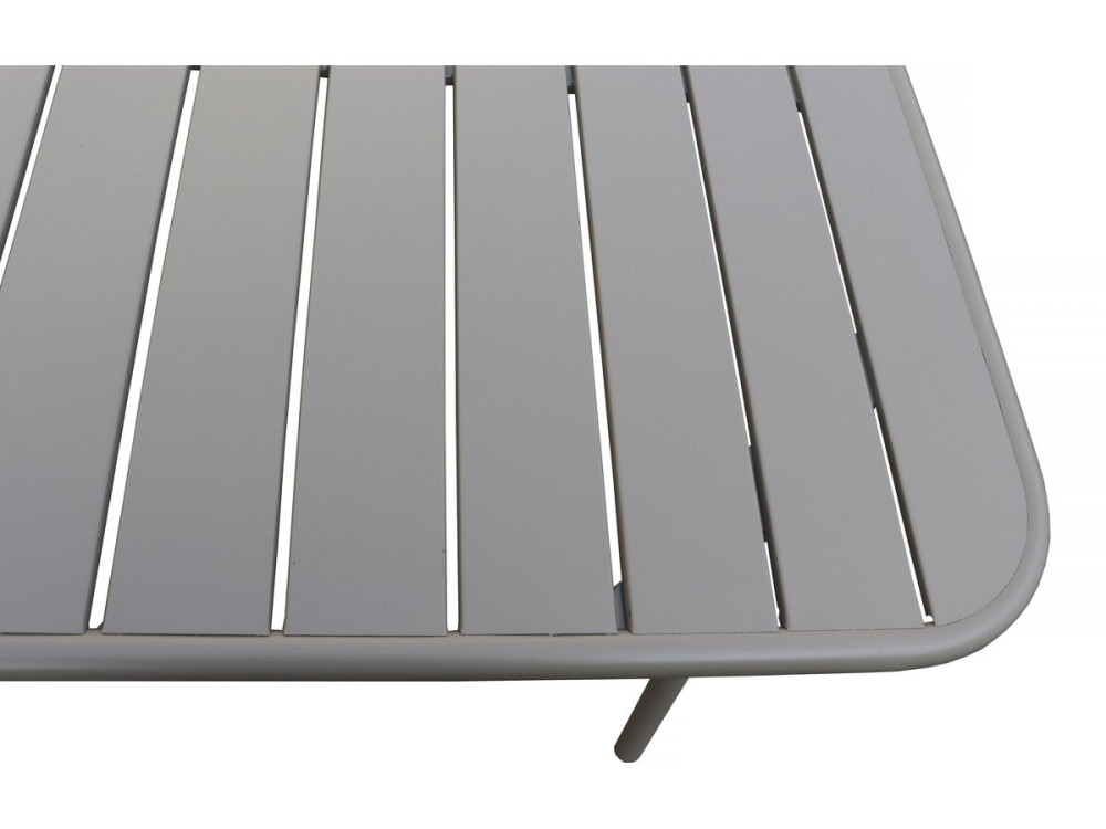 Table et chaises de jardin en métal "Bilbao" - 6 places - Taupe