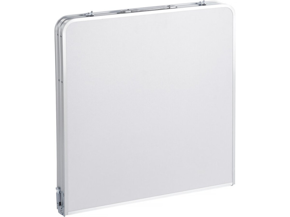 Ensembe table de camping et 4 tabourets pliants - 125 x 60 cm - Blanc