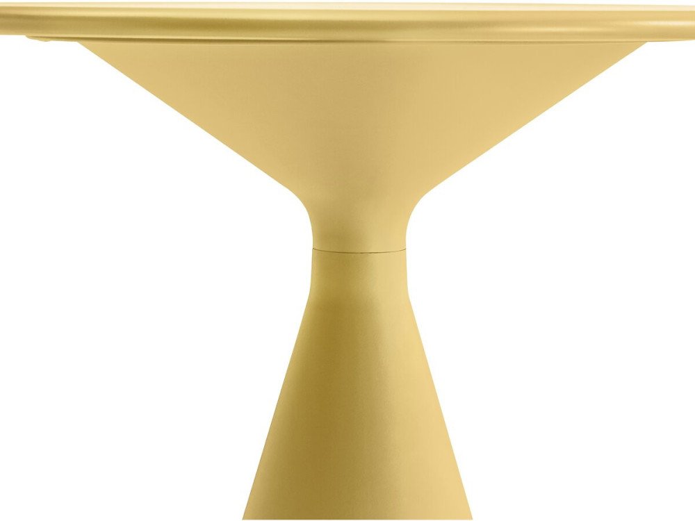 Table et chaises hautes de bistrot empilables "Vaena" - 2 places - Jaune