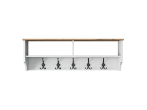 Porte-manteau en bois "Pino" - 120 x 22 x 37 cm - Blanc