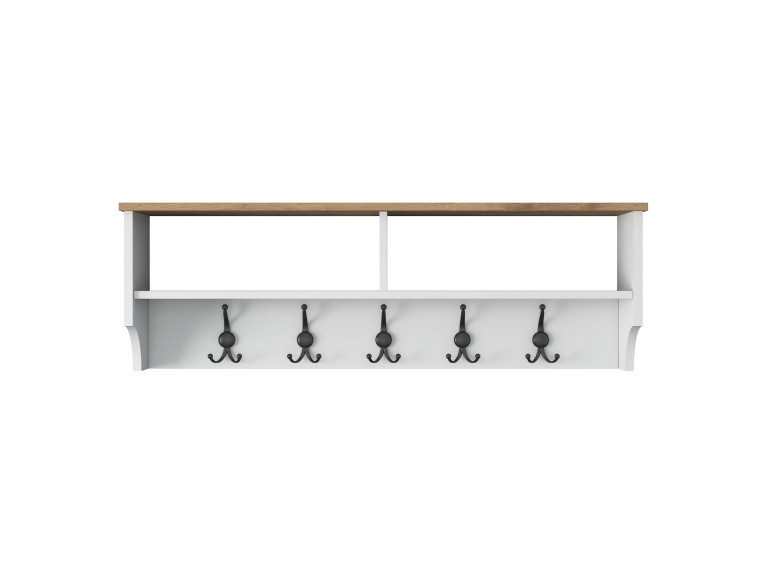 Porte-manteau en bois "Pino" - 120 x 22 x 37 cm - Blanc