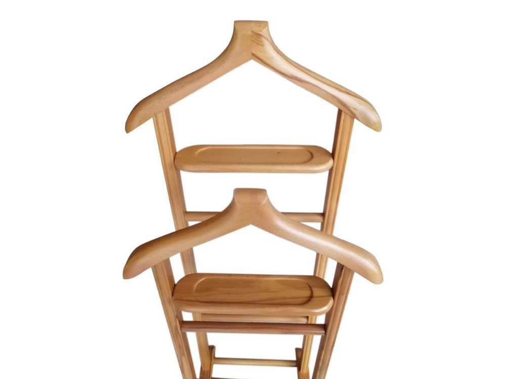 Portant à vêtement en bois "Beta" - 33 x 46 x 120 cm - Beige