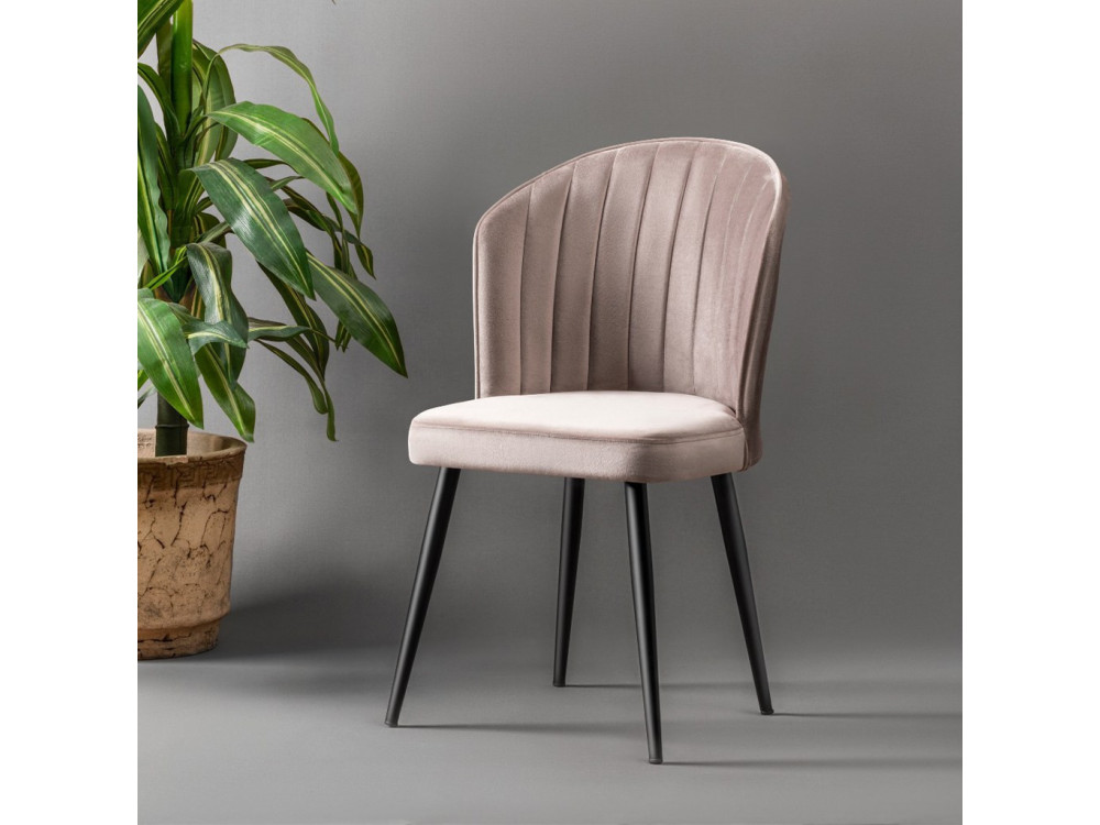 Ensemble de chaises (2 pièces) en bois "Rubi" - 52 x 42 x 85 cm - Cappuccino