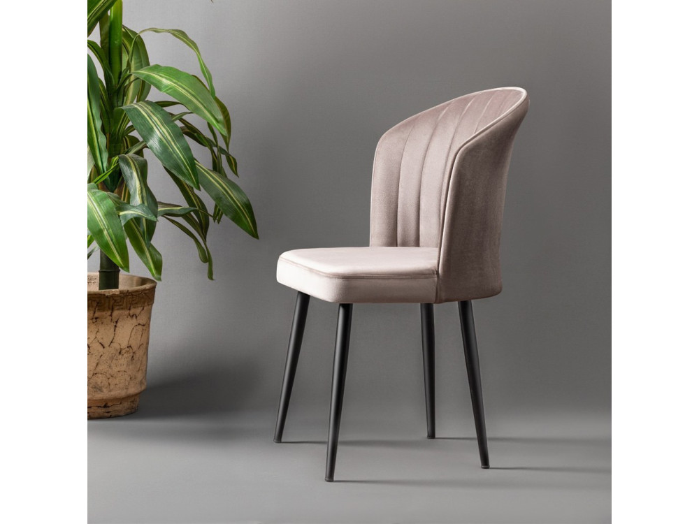 Ensemble de chaises (2 pièces) en bois "Rubi" - 52 x 42 x 85 cm - Cappuccino