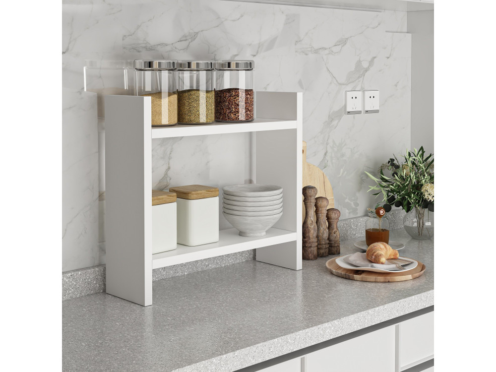 Étagère de cuisine en bois "Denver" - 34 x 10 x 30 cm - Blanc