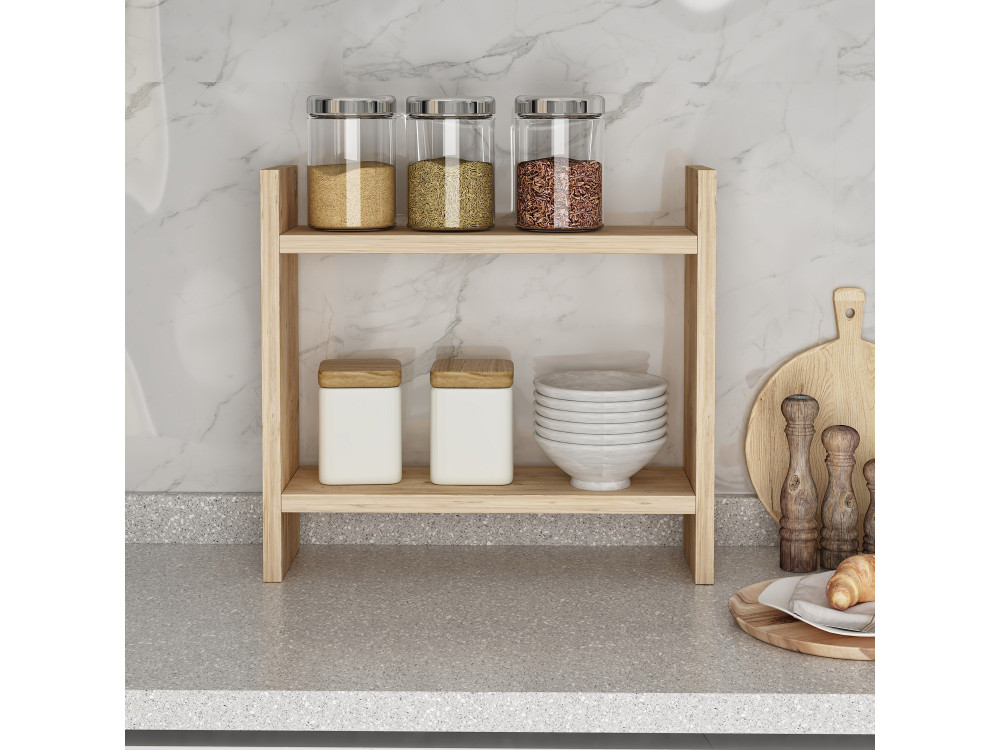 Étagère de cuisine en bois "Denver" - 34 x 10 x 30 cm - Pin atlantique