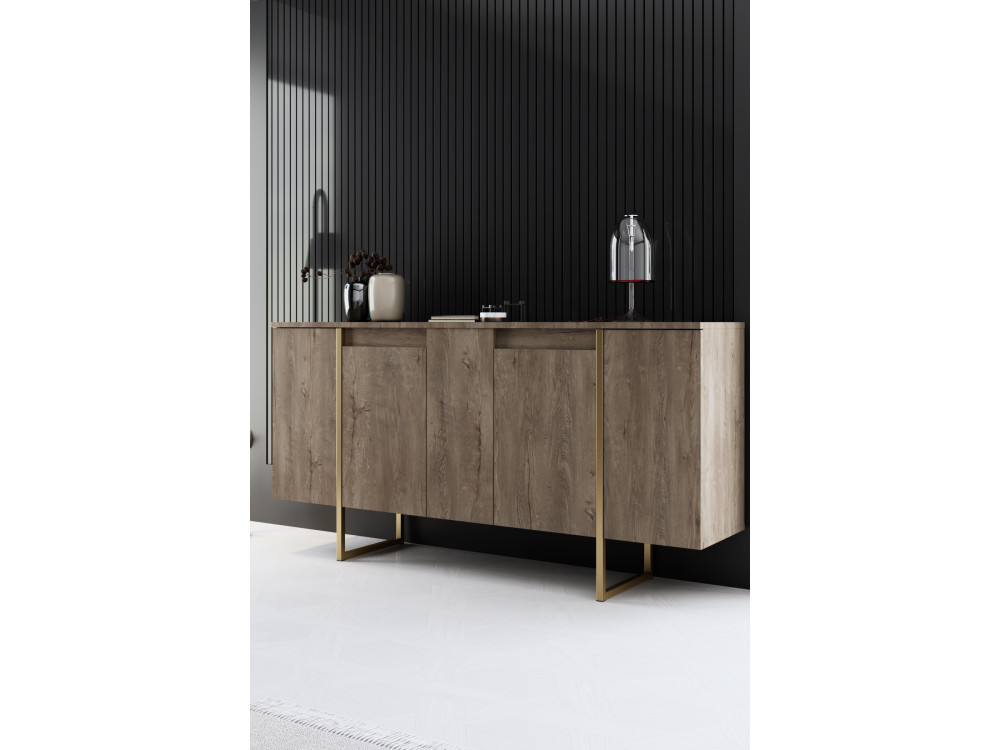 Ensemble de meubles de salon en bois "Luxe" - 160 x 35 x 80 cm - Marron