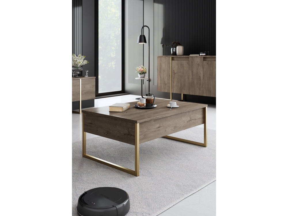 Ensemble de meubles de salon en bois "Luxe" - 160 x 35 x 80 cm - Marron