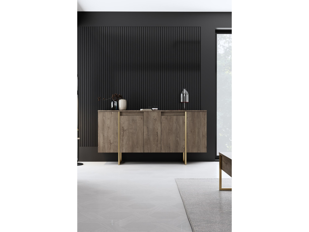 Ensemble de meubles de salon en bois "Luxe" - 160 x 35 x 80 cm - Marron