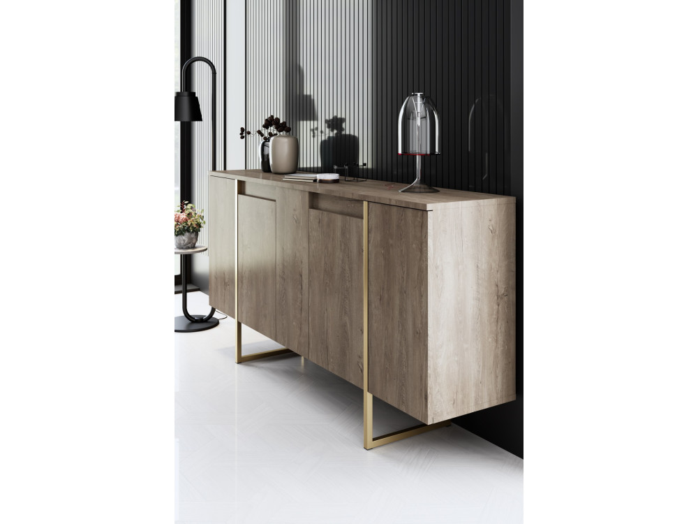 Ensemble de meubles de salon en bois "Luxe" - 160 x 35 x 80 cm - Marron