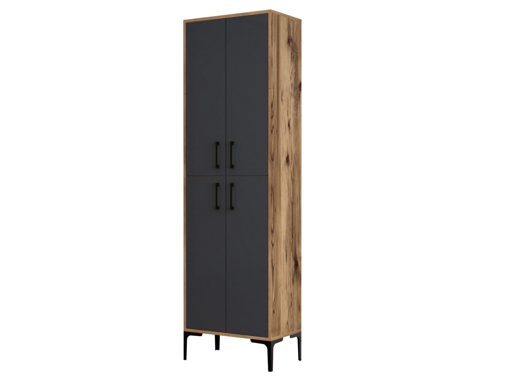 Meuble multi-usages en bois "Berlin A" - 60 x 35 x 200 cm - NoyerAnthracite