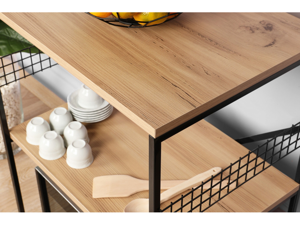 Meuble multi-usages en bois "Anemon" - 60 x 45 x 124 cm - Marron