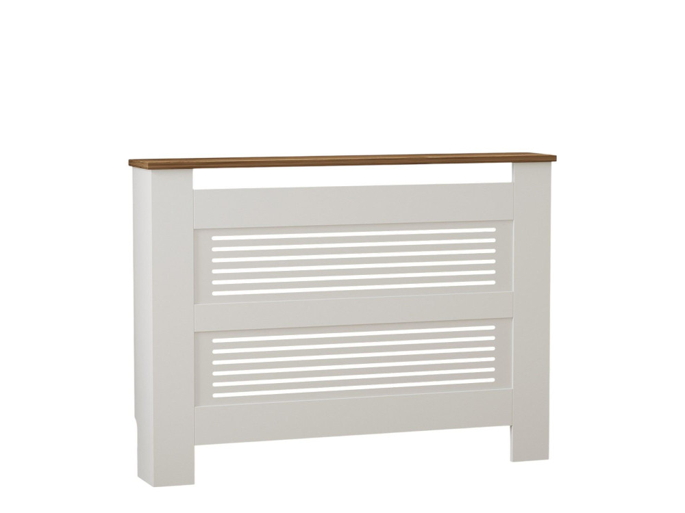 Armoire de radiateur en bois "Termora" 112 x 19 x 82 cm - Noyer