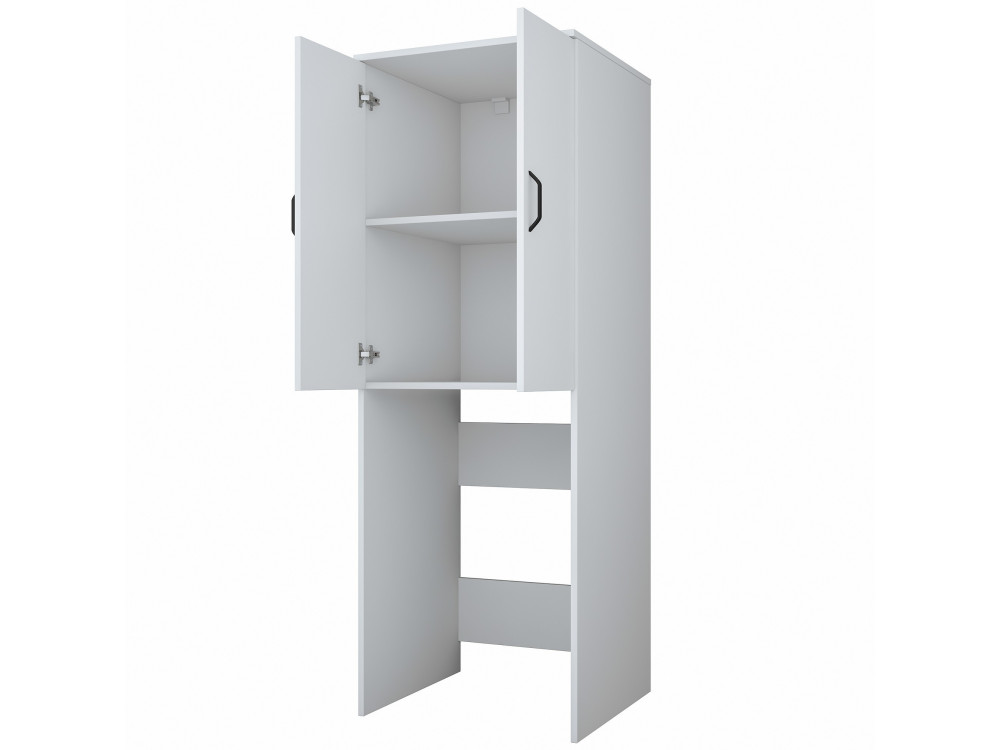 Meuble pour machine à laver en bois "Losal" - 65 x 62 x 181 cm - Blanc