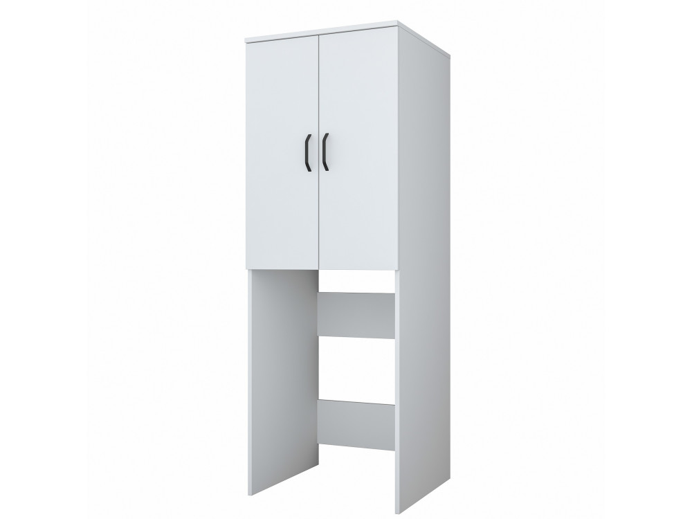 Meuble pour machine à laver en bois "Losal" - 65 x 62 x 181 cm - Blanc