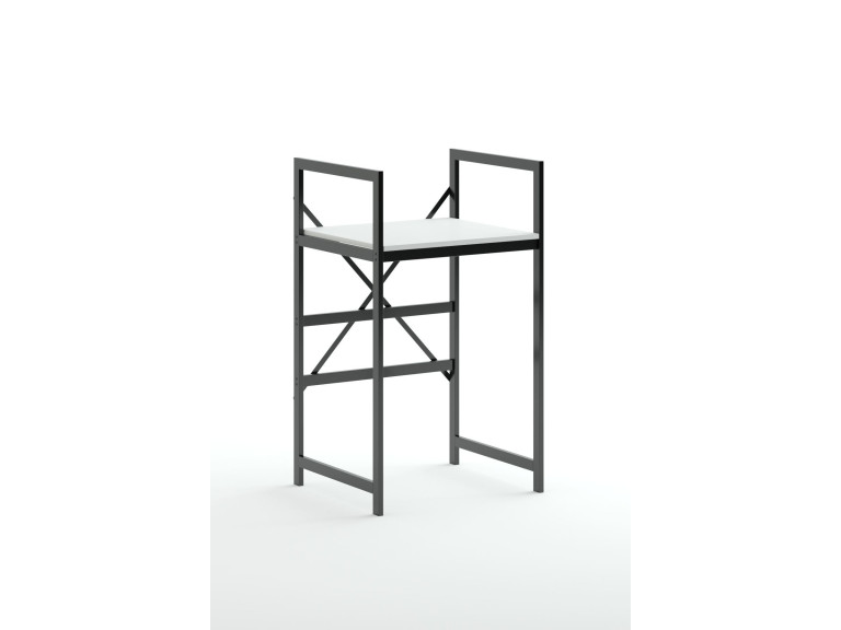 Meuble pour machine à laver en métal "Junior" - 70 x 60 x 116 cm - Blanc