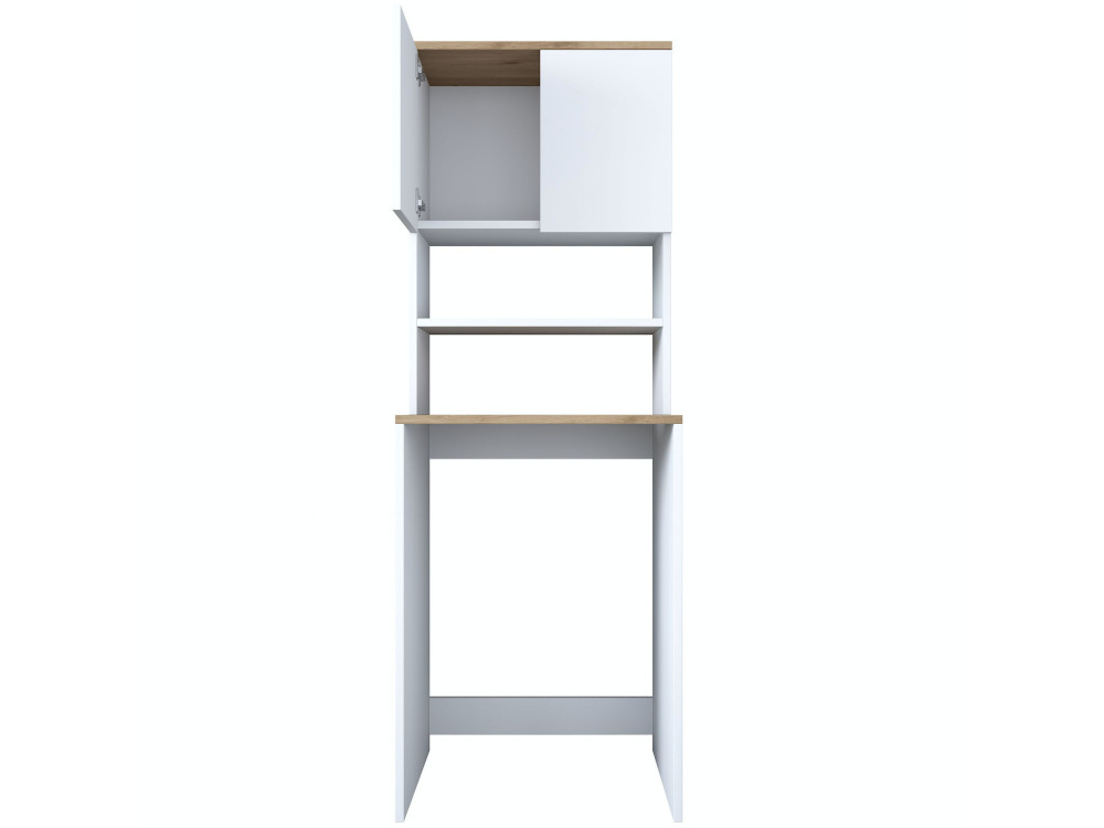 Meuble pour machine à laver en bois "Kado" - 65 x 60 x 183 cm - Blanc