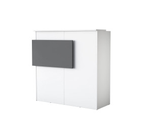 Table de réception en bois "Mona" - 110 x 40 x 110 cm - Blanc