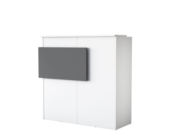 Table de réception en bois "Mona" - 110 x 40 x 110 cm - Blanc